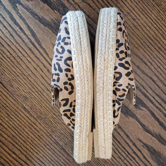 Francescas Espadrille shoe slip On Slide 8 Leopard - Picture 12 of 13